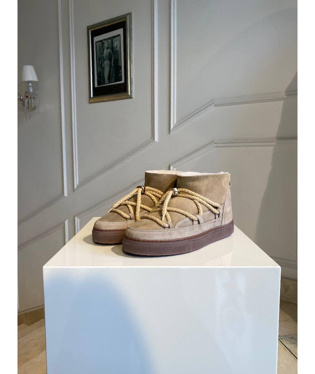 INUIKII Бежевые нубуковые ботинки, фото 2