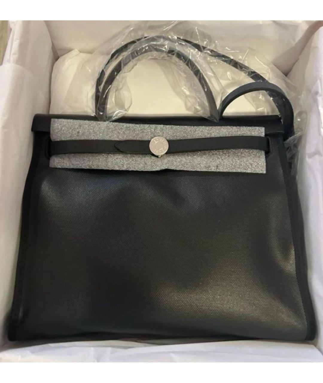 HERMES Черная тканевая сумка через плечо, фото 4