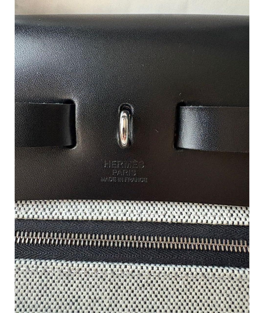HERMES Черная тканевая сумка через плечо, фото 3