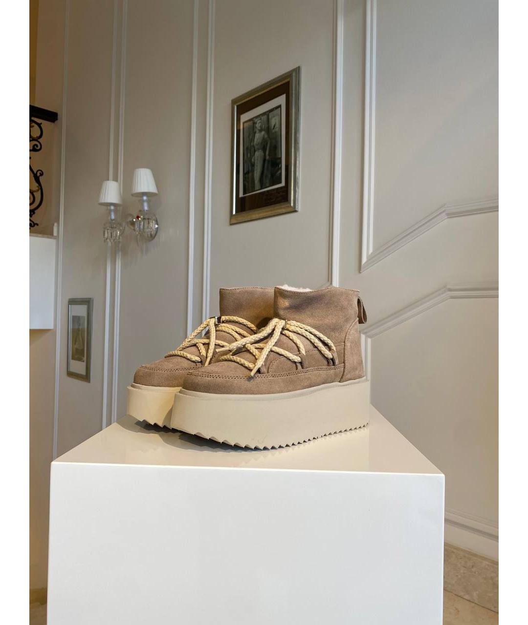 INUIKII Коричневые нубуковые ботинки, фото 2