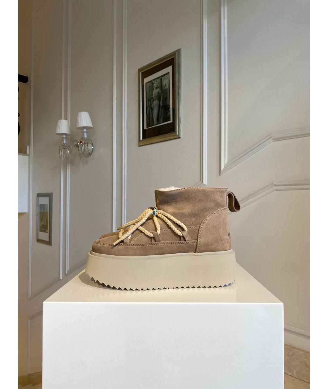 INUIKII Коричневые нубуковые ботинки, фото 3