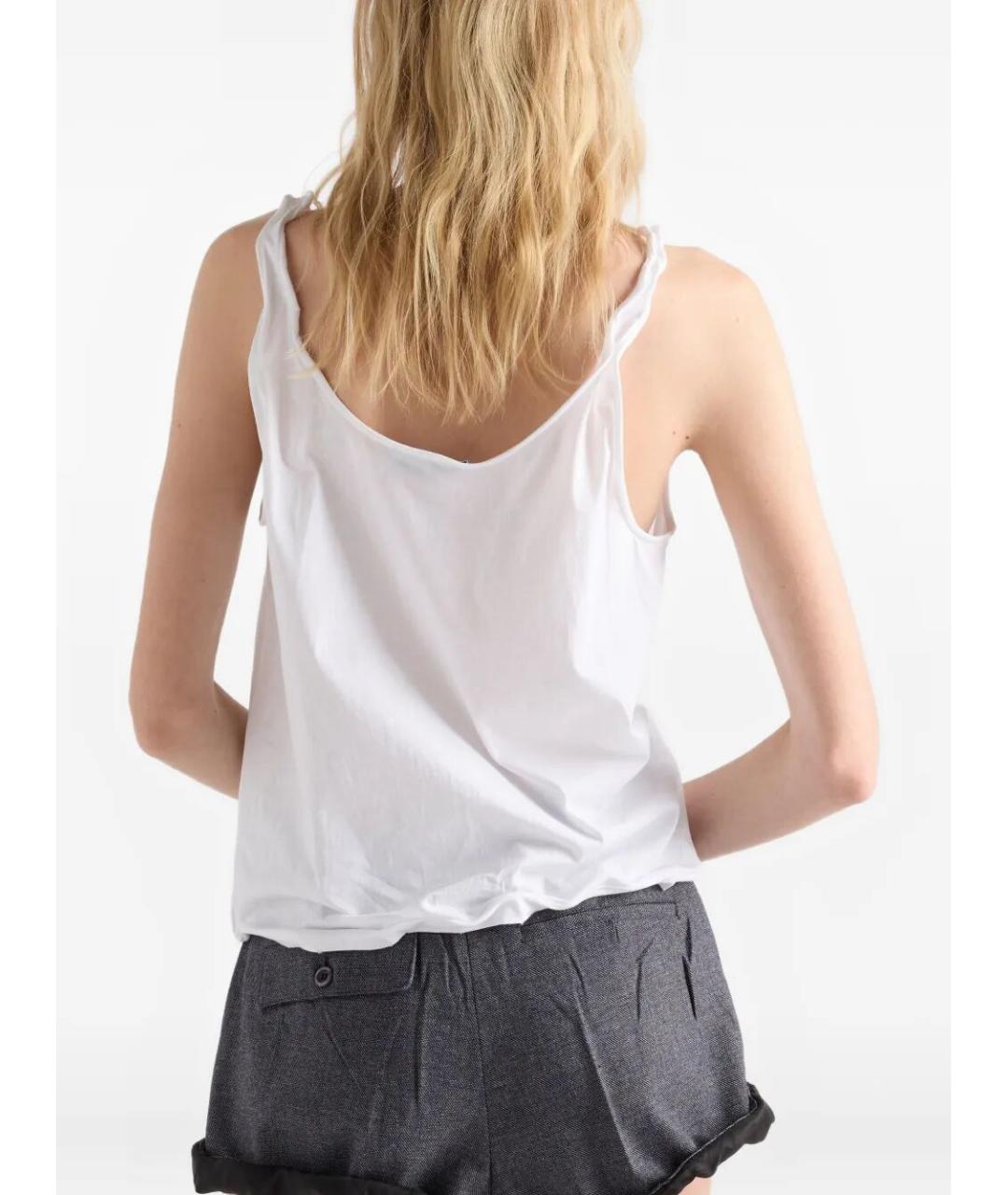 PRADA Белая хлопковая майка, фото 3