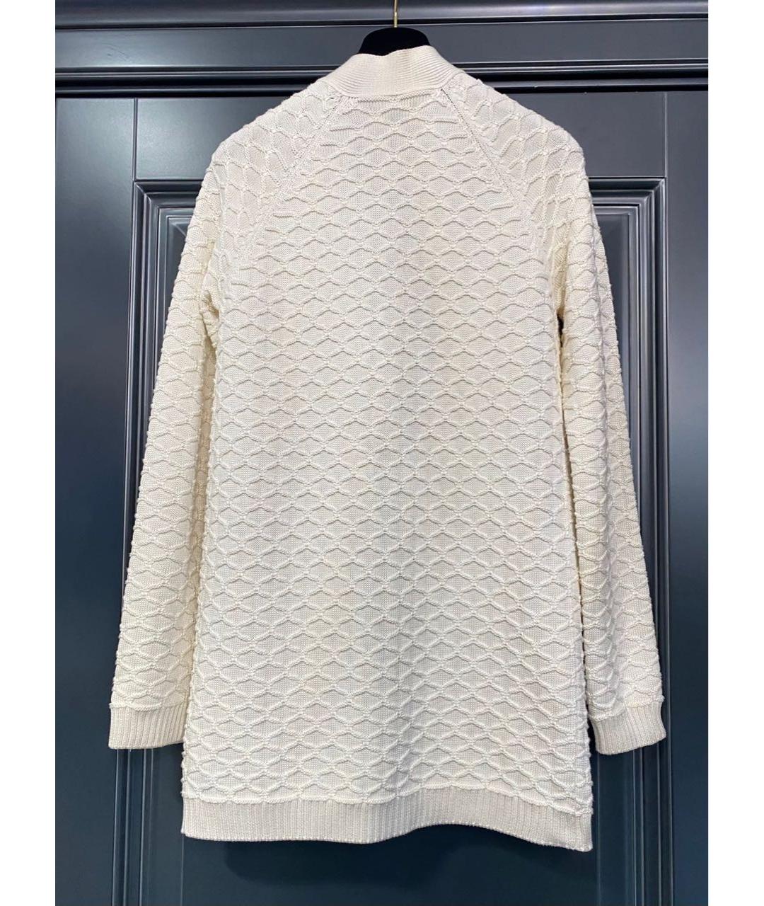 LORO PIANA Белый хлопковый кардиган, фото 2
