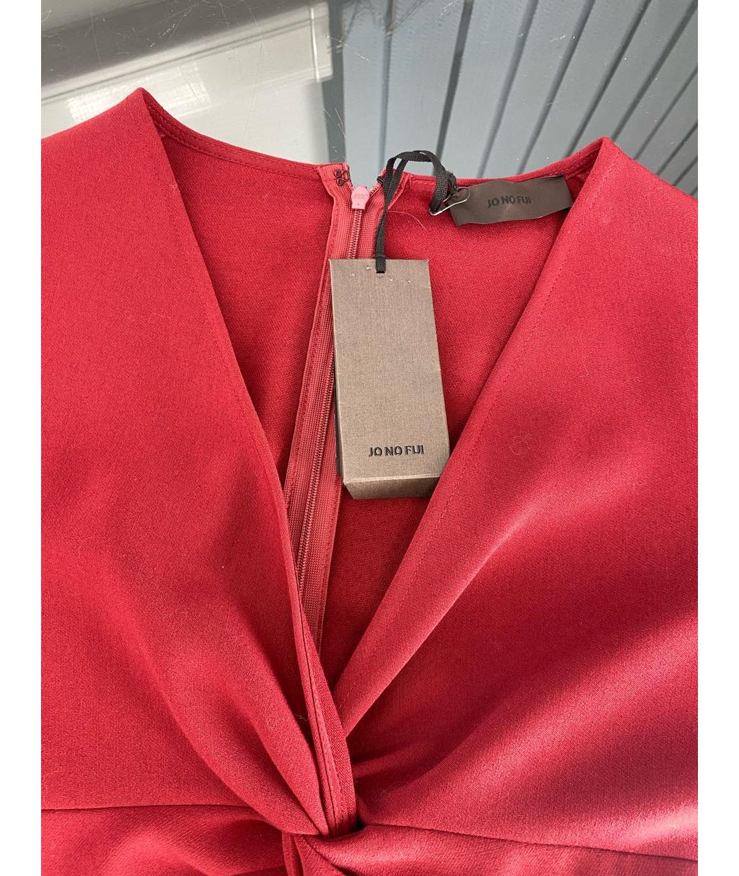 JO NO FUI Бордовое полиэстеровое повседневное платье, фото 3