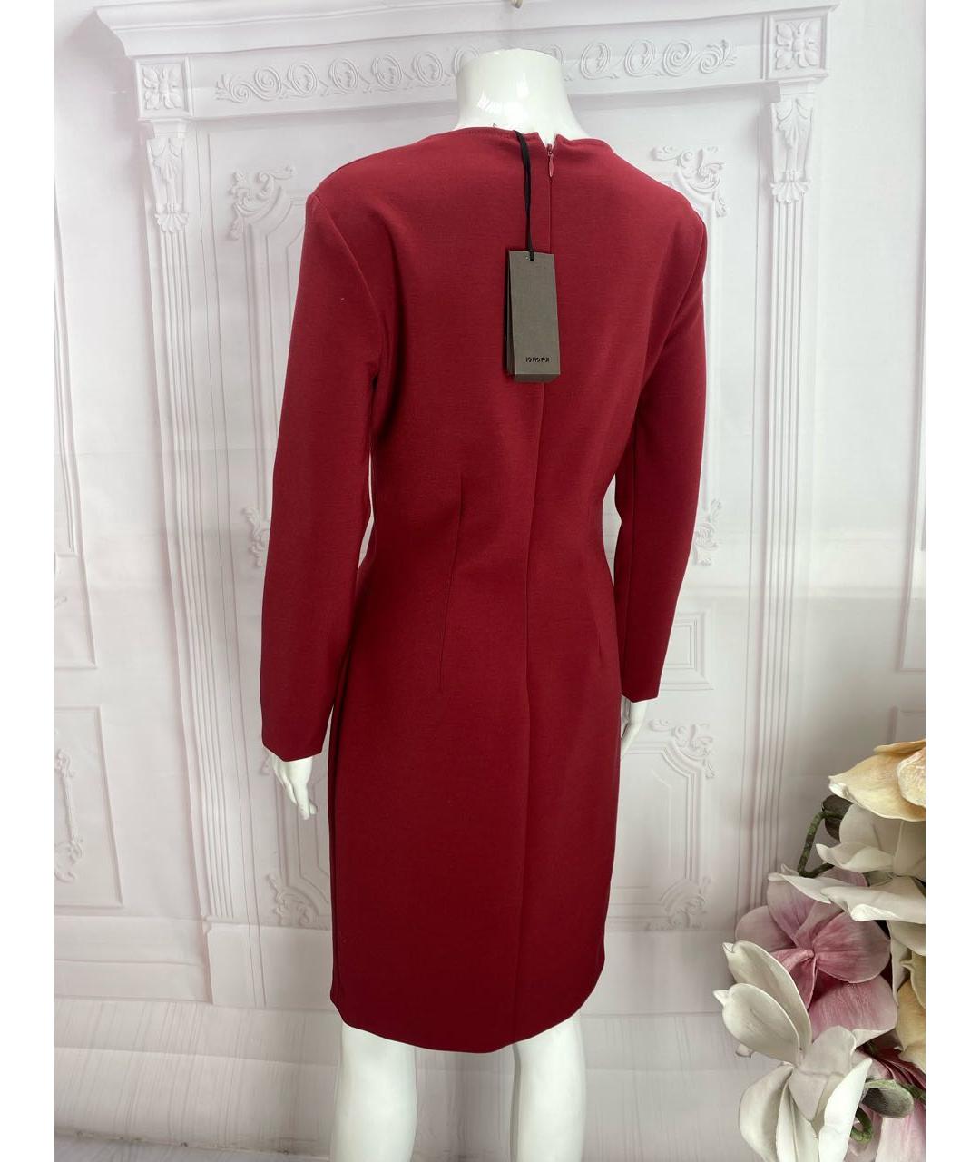 JO NO FUI Бордовое полиэстеровое повседневное платье, фото 2