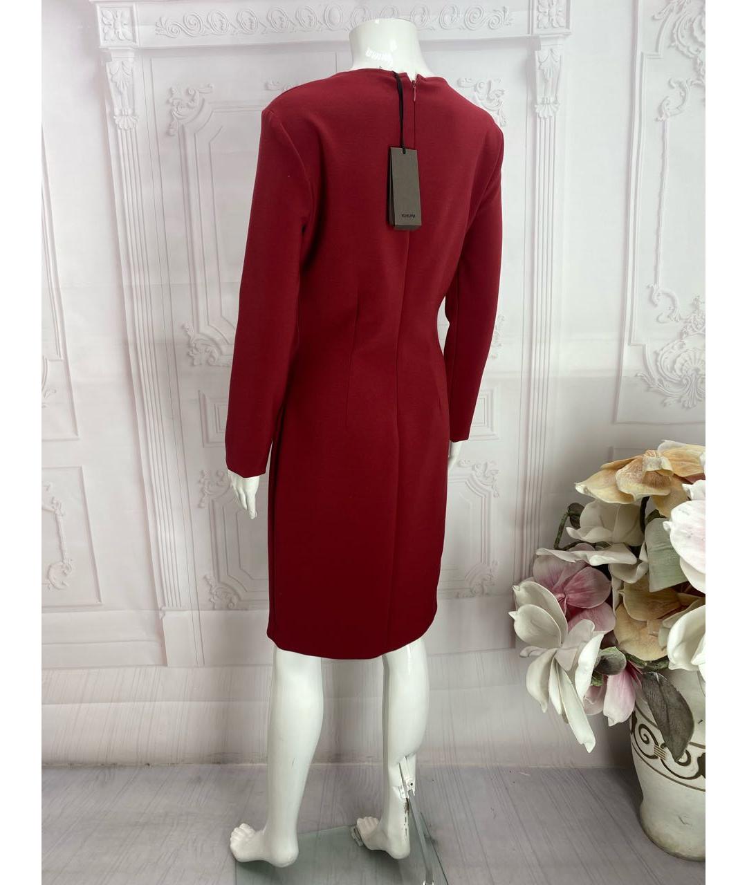 JO NO FUI Бордовое полиэстеровое повседневное платье, фото 6