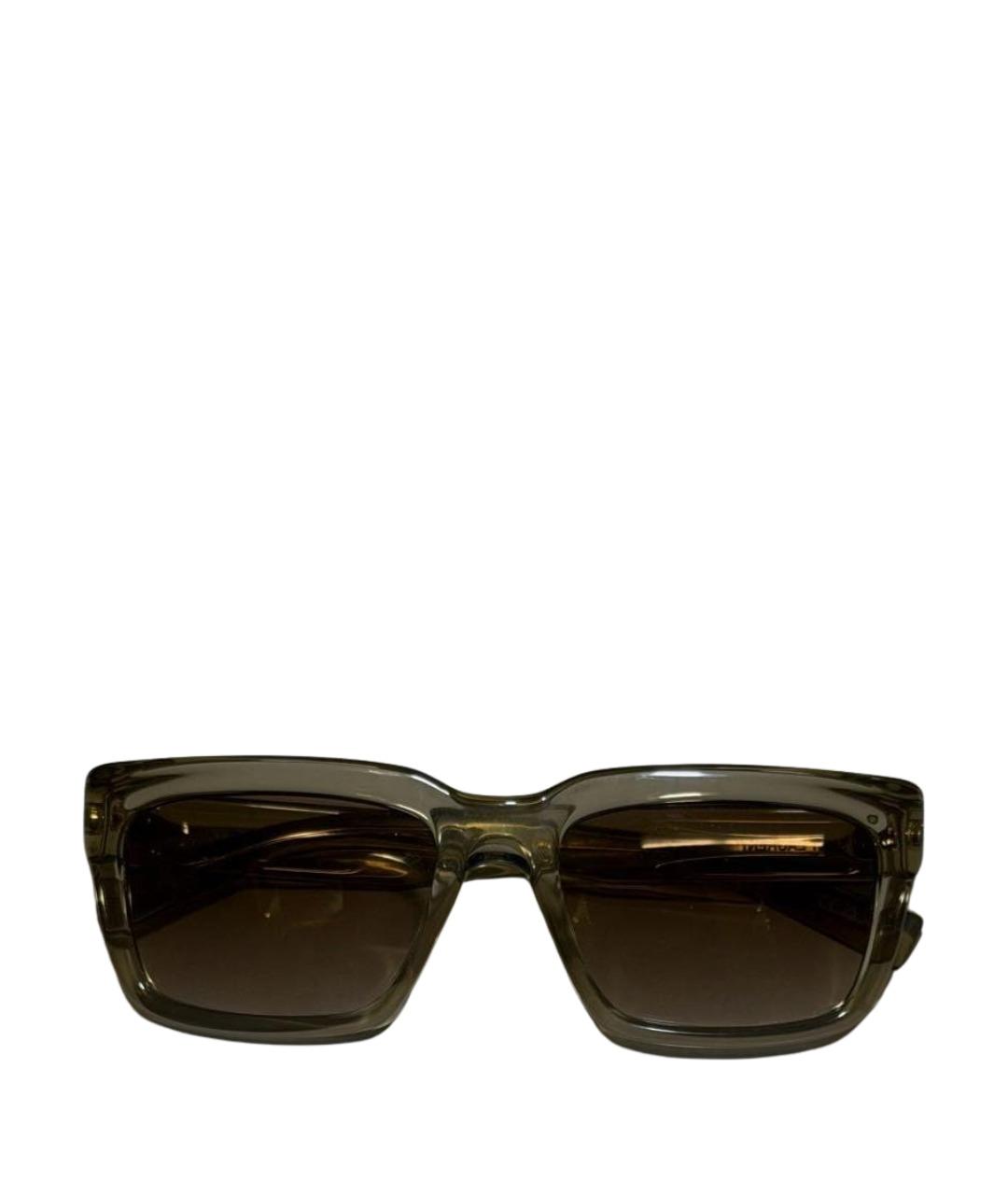 SAINT LAURENT Бежевые пластиковые солнцезащитные очки, фото 1