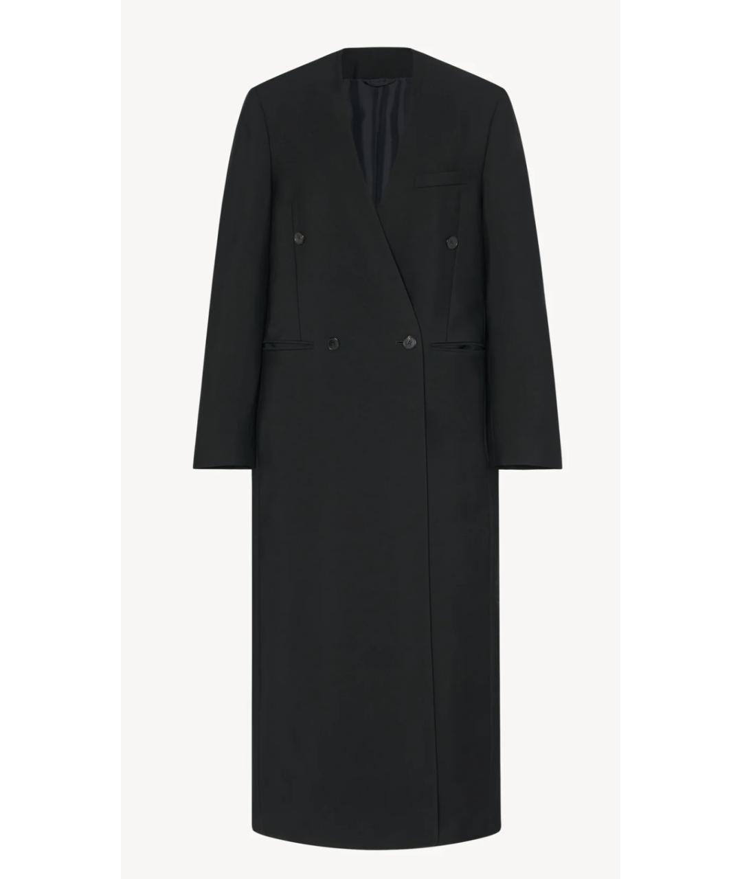 THE ROW Черный шерстяной тренч/плащ, фото 1