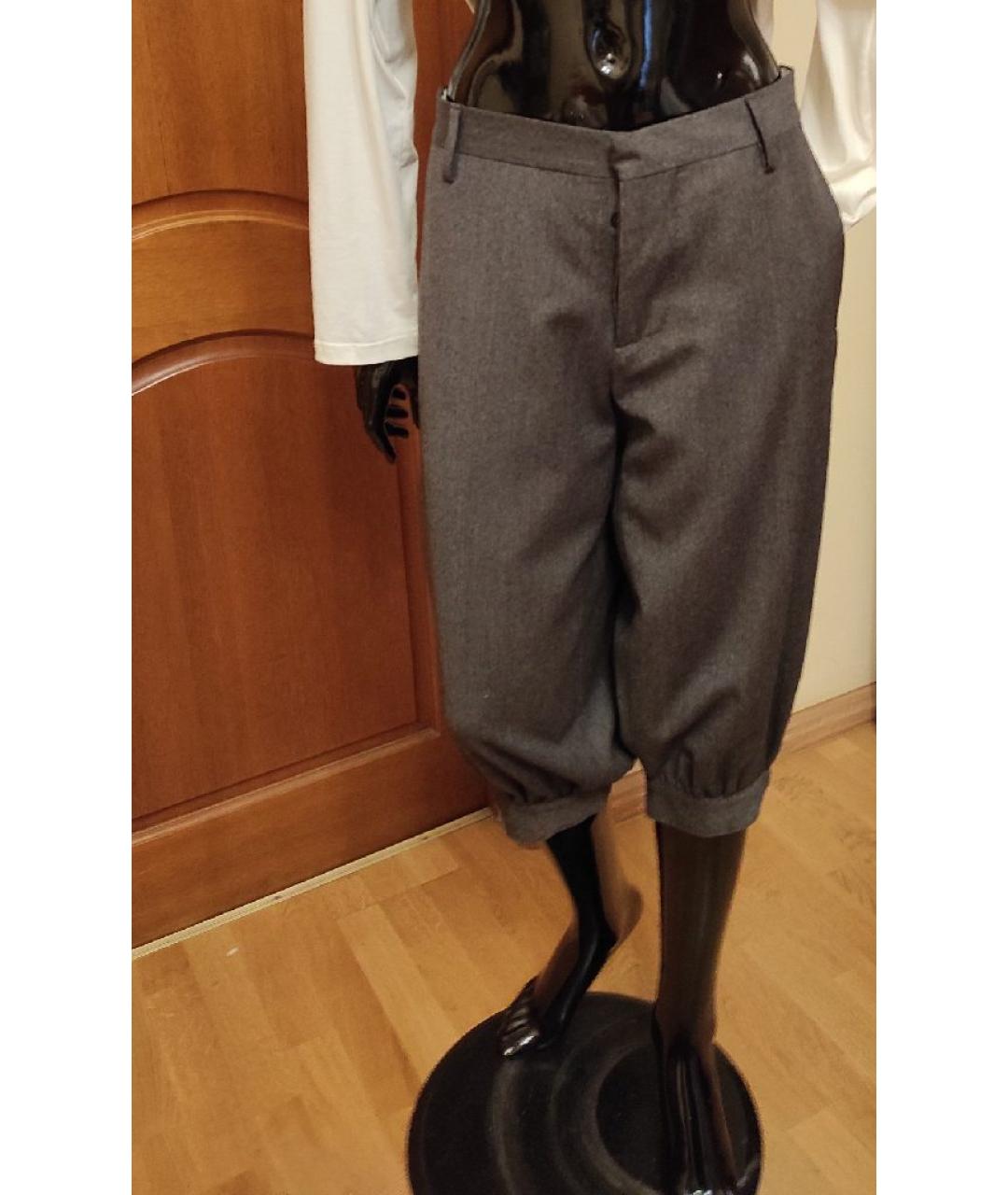 DSQUARED2 Серые шерстяные капри, фото 3