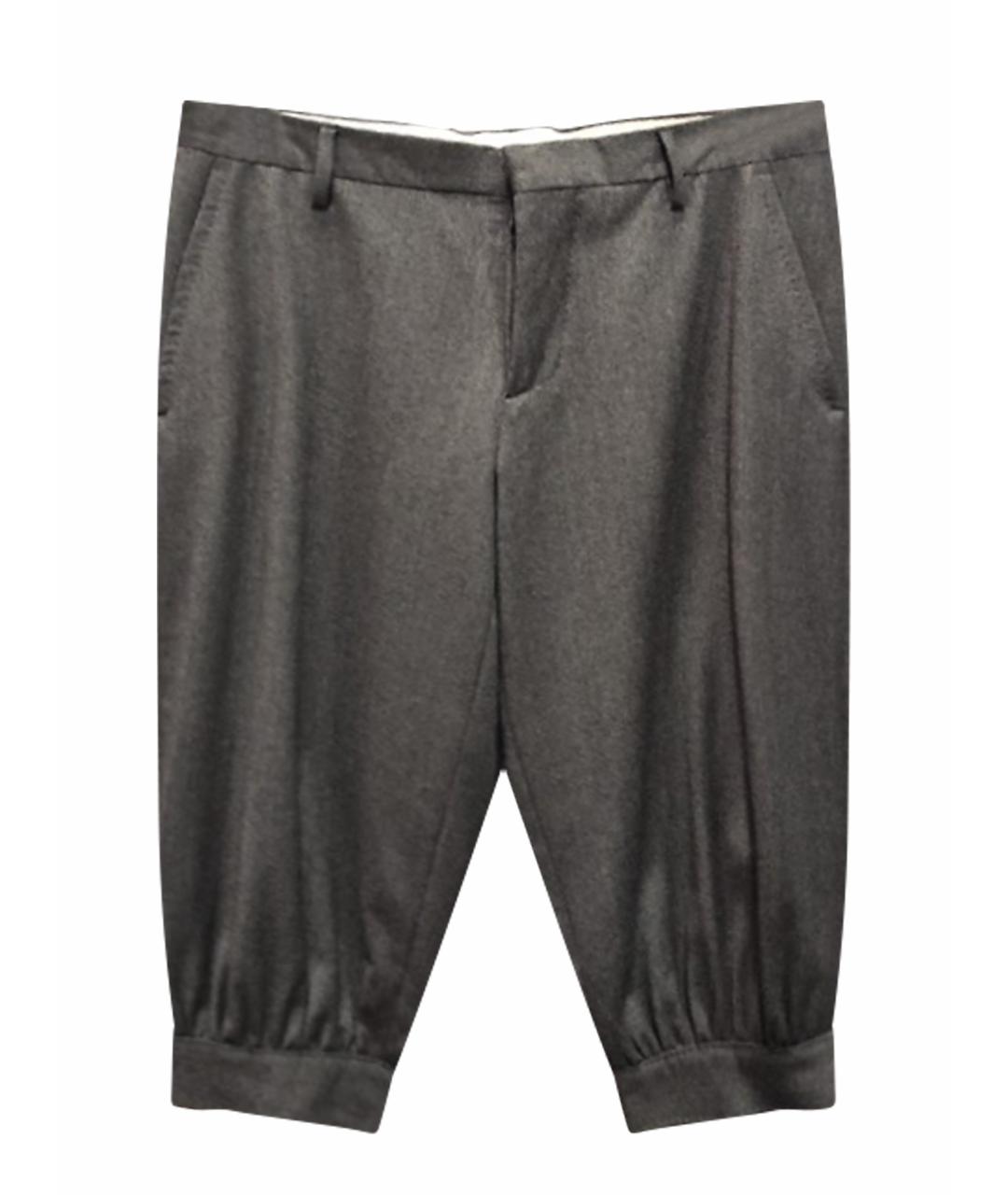 DSQUARED2 Серые шерстяные капри, фото 1