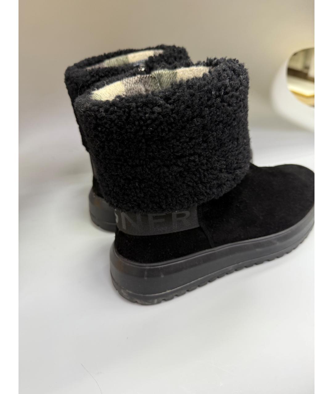 BOGNER Черные замшевые полусапоги, фото 4