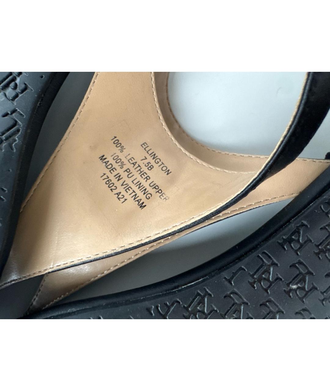 RALPH LAUREN Черные кожаные сандалии, фото 7