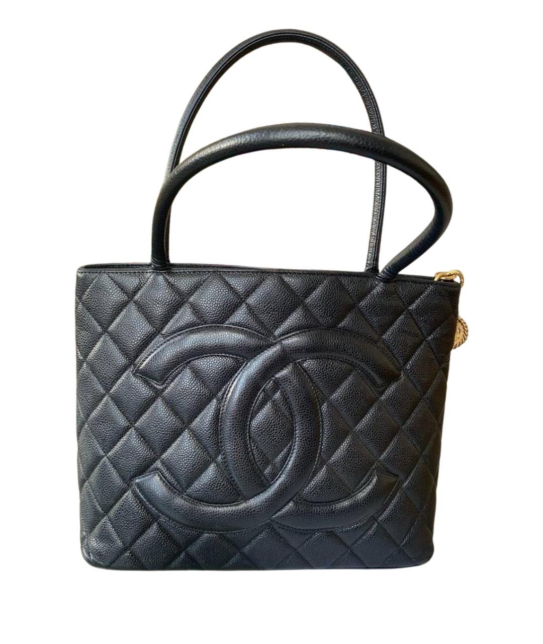 CHANEL Черная кожаная сумка тоут, фото 1