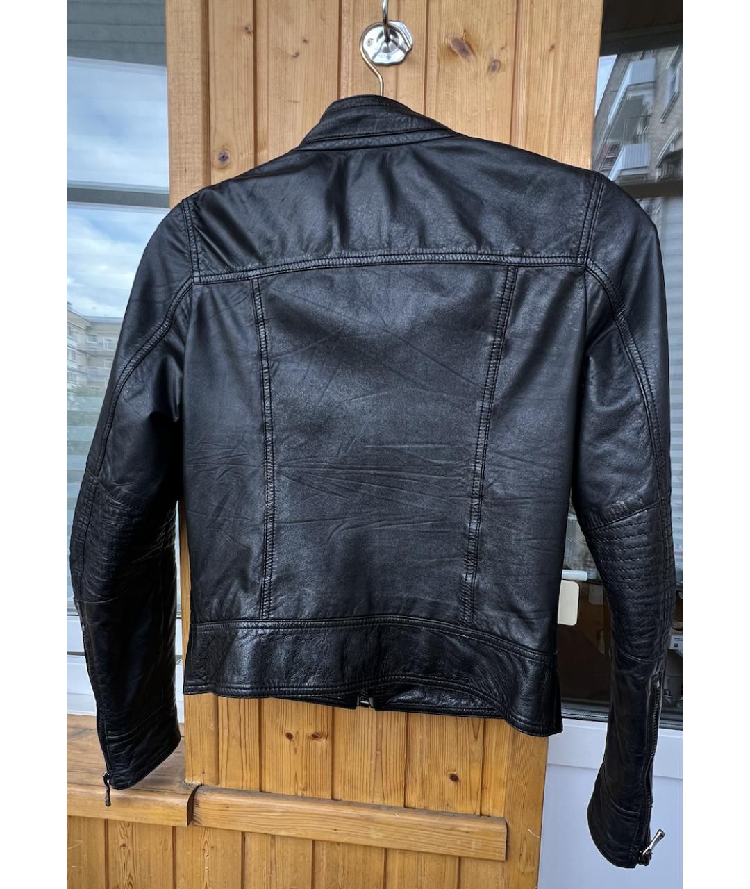 DOLCE&GABBANA Черная кожаная куртка, фото 2
