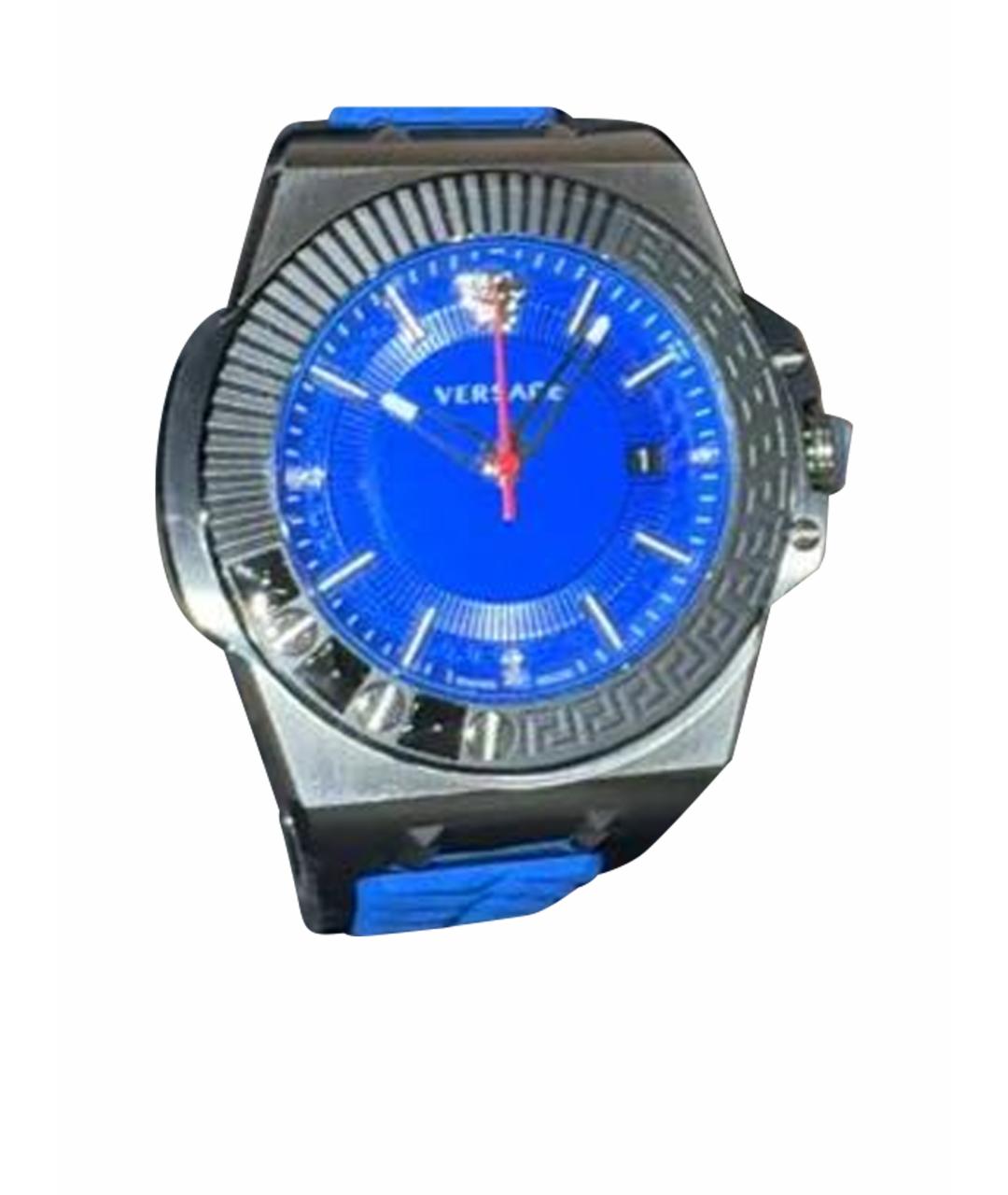 VERSACE Синие стальные часы, фото 1