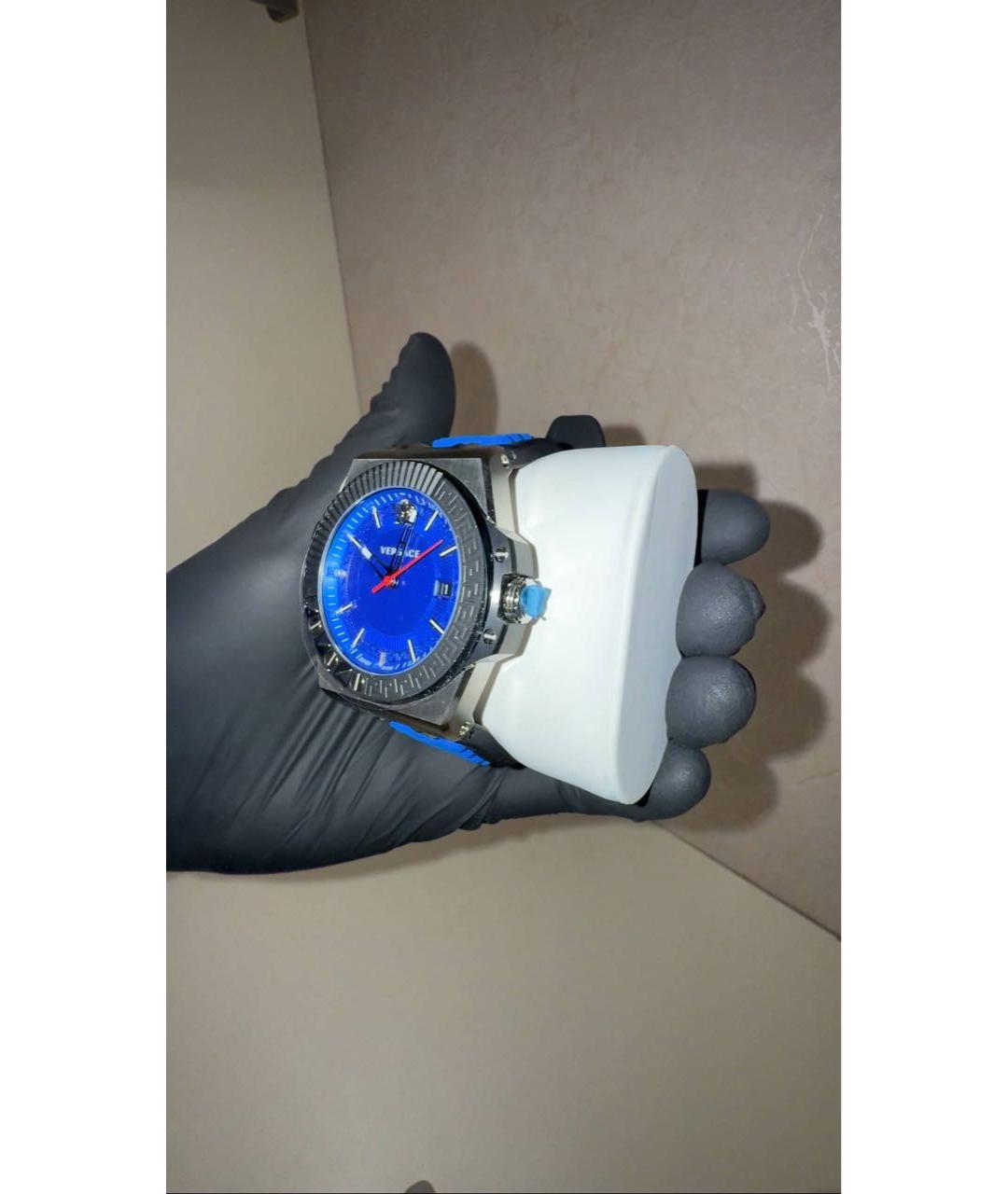 VERSACE Синие стальные часы, фото 2