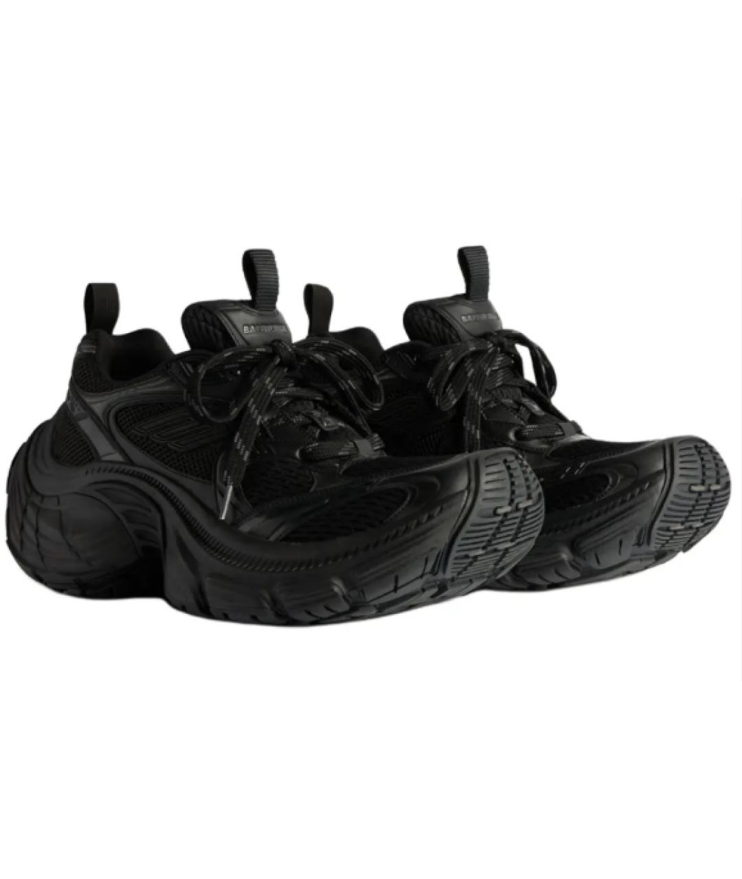 BALENCIAGA Черные синтетические низкие кроссовки / кеды, фото 2