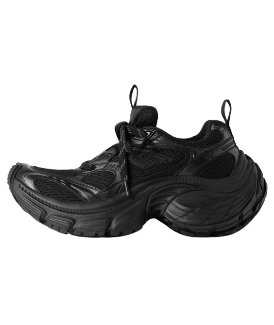 BALENCIAGA Черные синтетические низкие кроссовки / кеды, фото 3