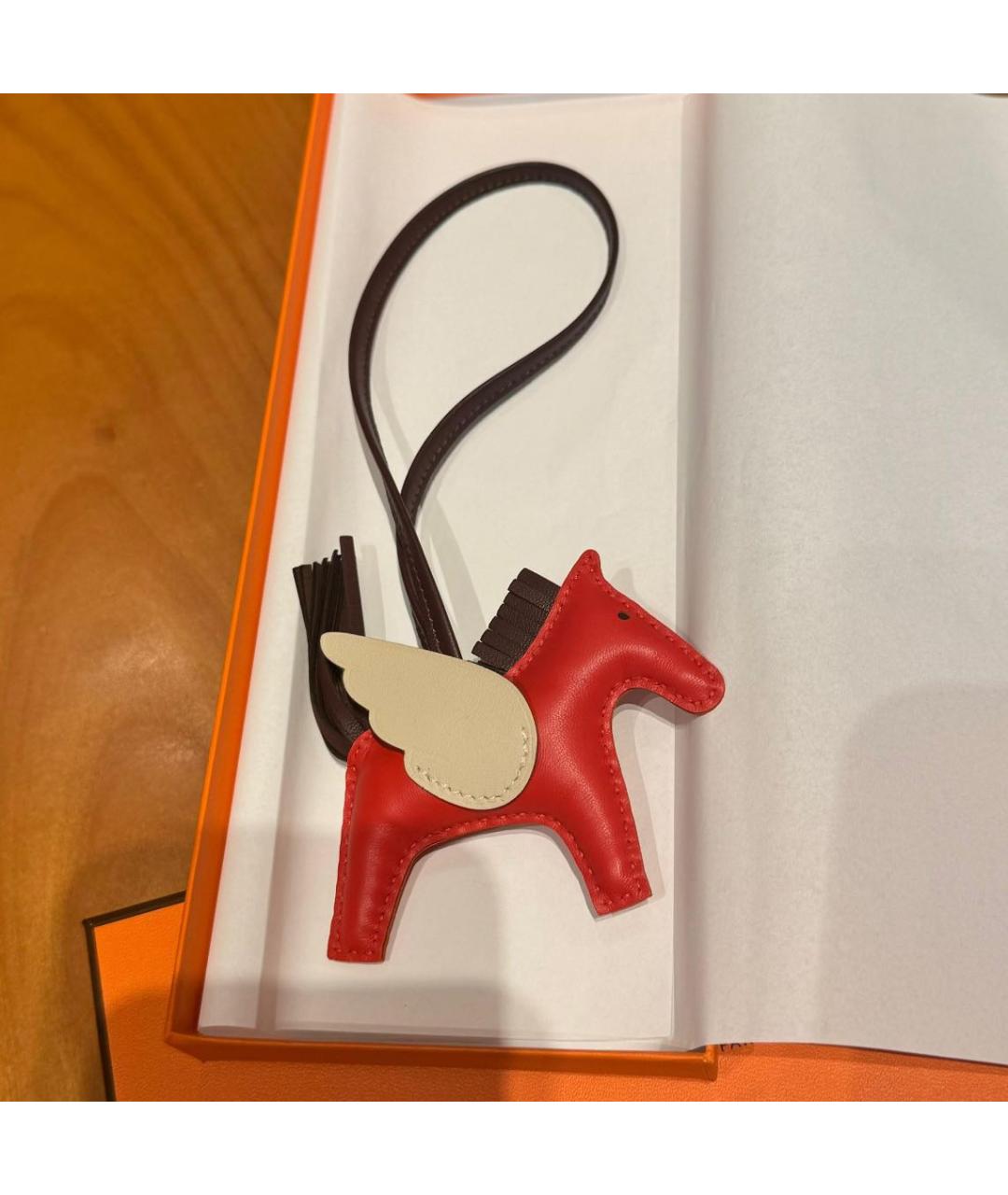 HERMES Оранжевый брелок, фото 3
