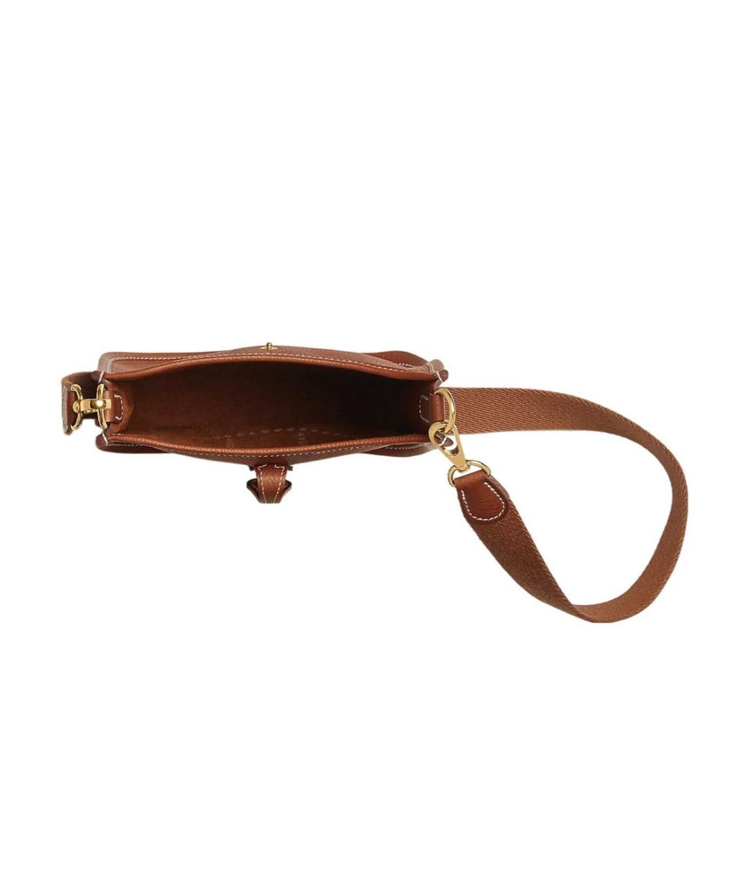 HERMES Коричневая кожаная сумка через плечо, фото 3