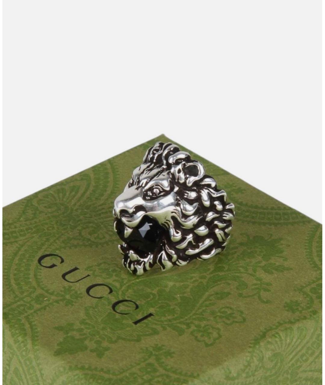 GUCCI Серебряное металлическое кольцо, фото 2