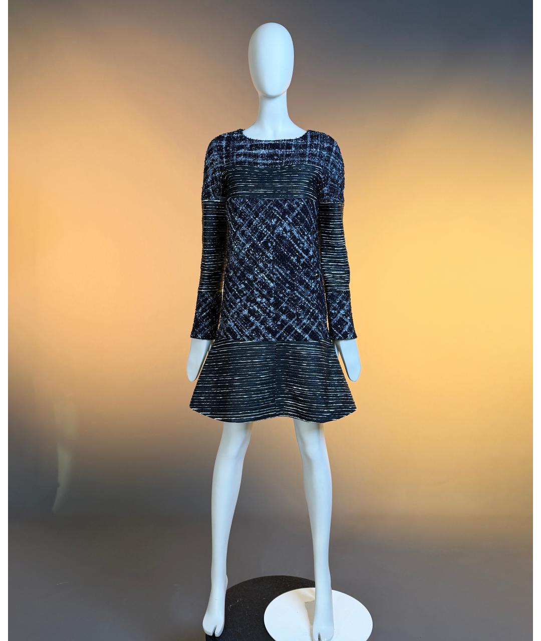 CHANEL Черное твидовое коктейльное платье, фото 5