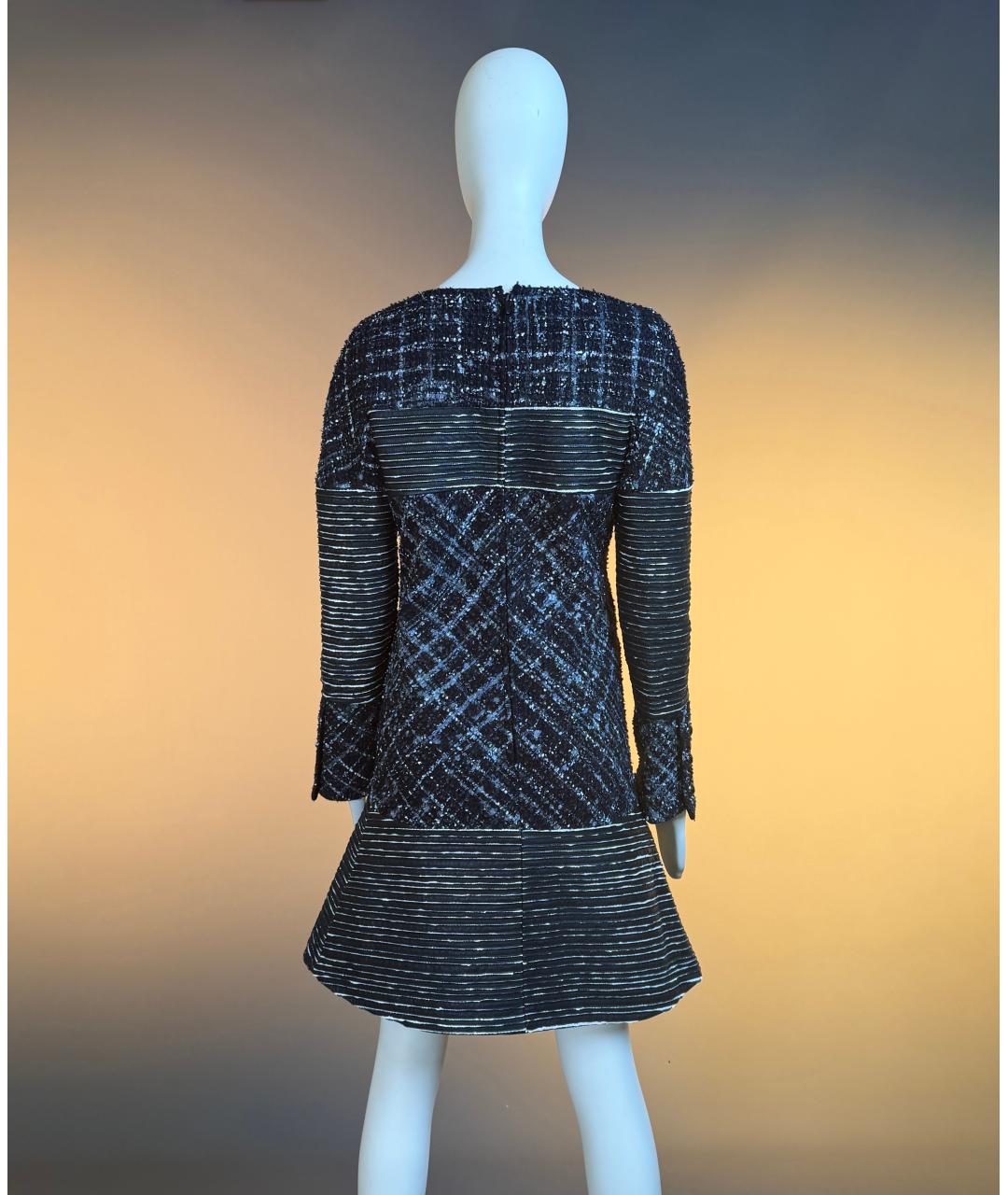 CHANEL Черное твидовое коктейльное платье, фото 7