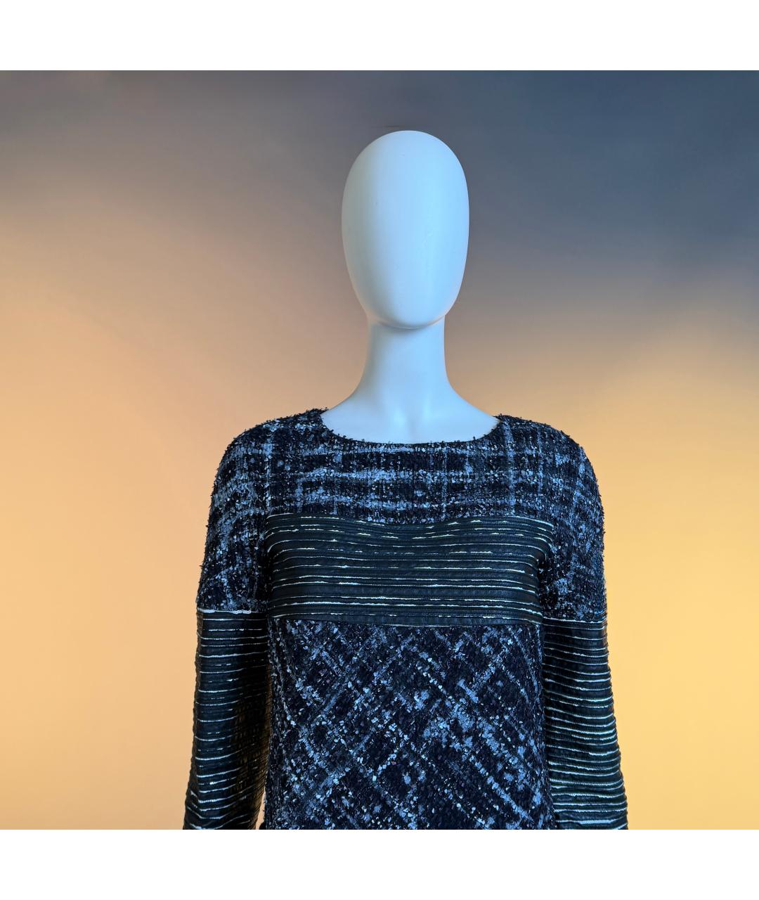 CHANEL Черное твидовое коктейльное платье, фото 6