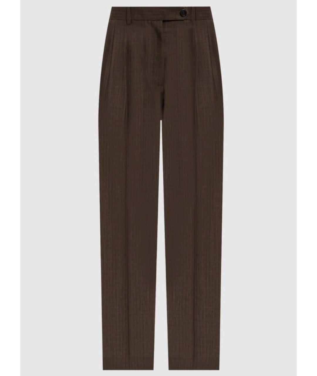 THE ROW Коричневый шерстяной костюм с брюками, фото 3