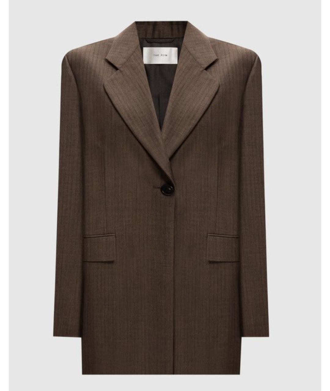 THE ROW Коричневый шерстяной костюм с брюками, фото 2