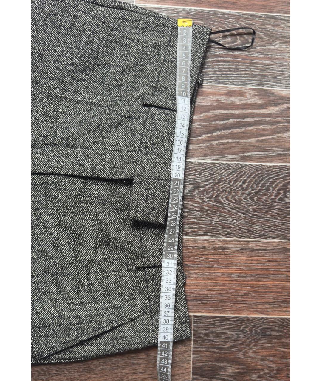 TOM FORD Серые шерстяные брюки широкие, фото 8