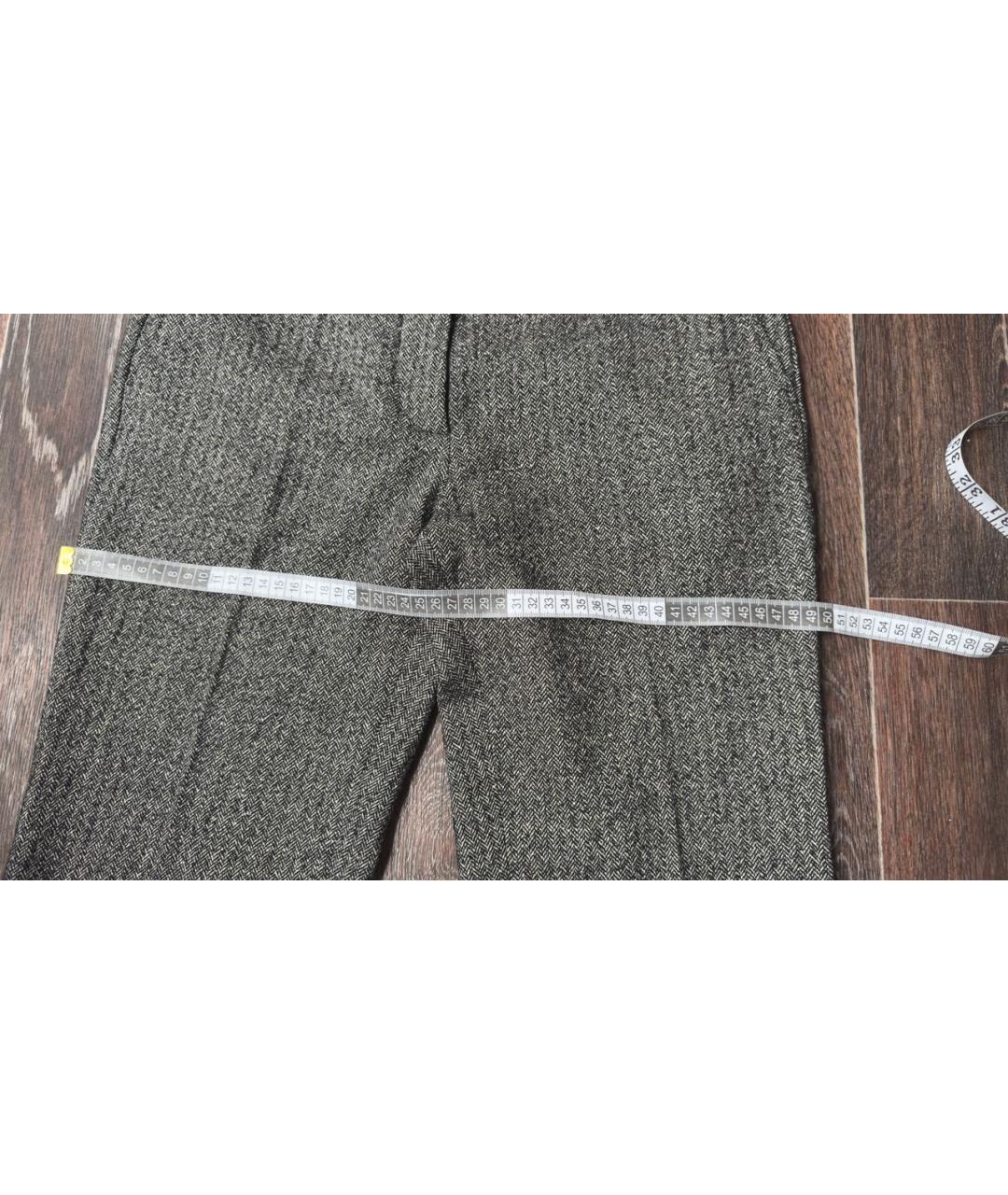 TOM FORD Серые шерстяные брюки широкие, фото 7