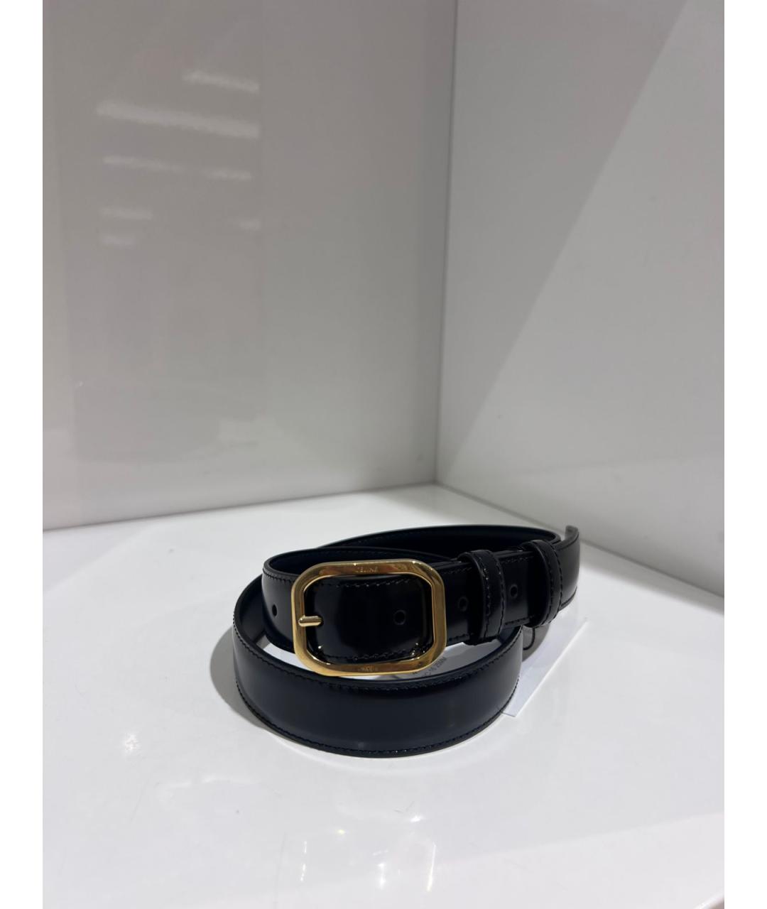 CELINE Черный кожаный ремень, фото 2