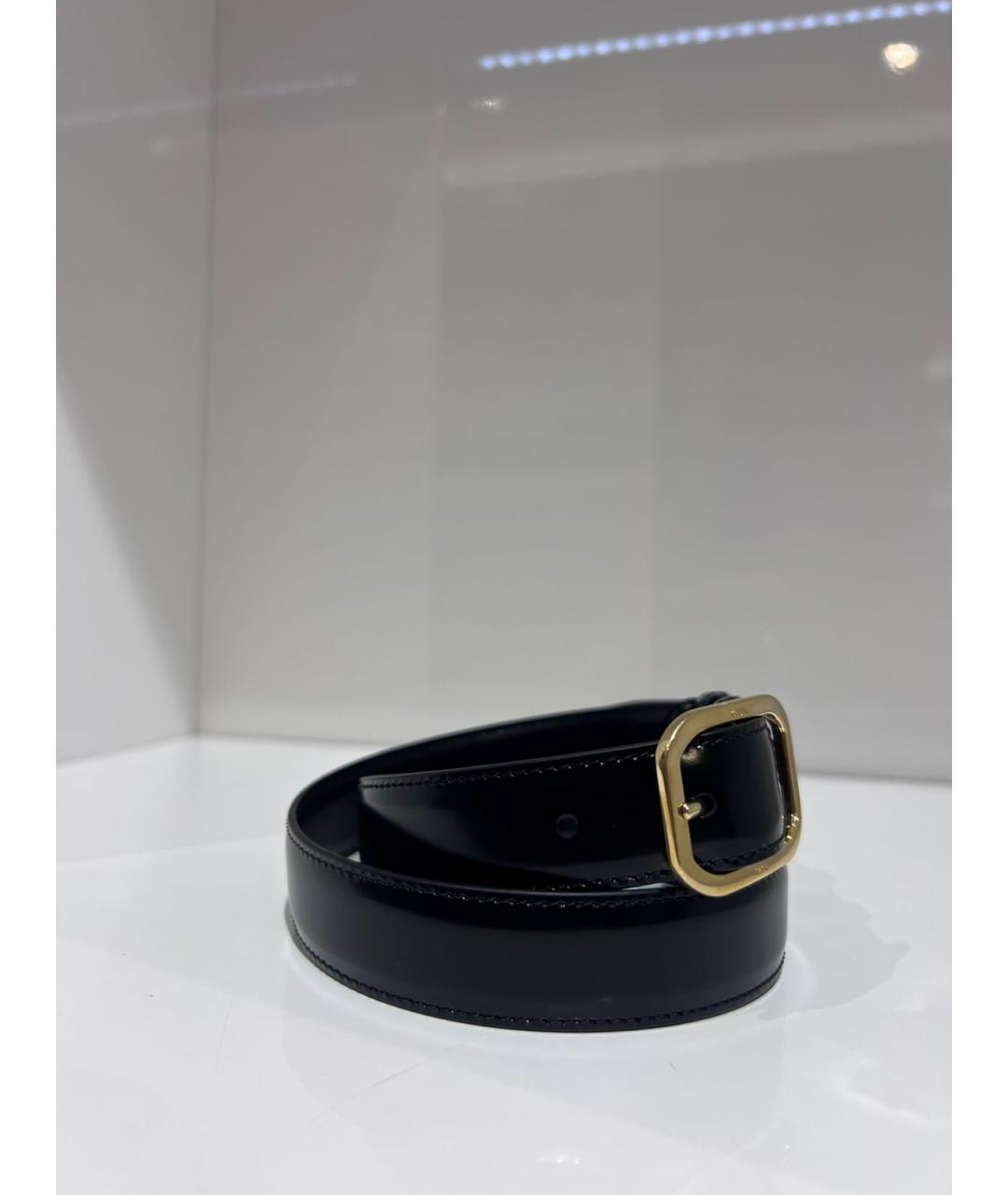 CELINE Черный кожаный ремень, фото 3