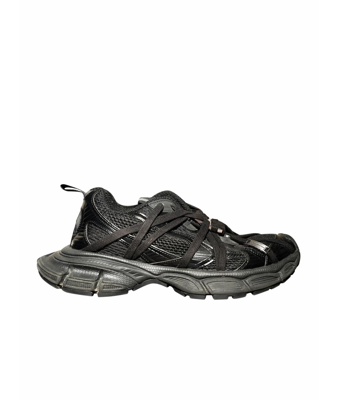 BALENCIAGA Черные синтетические низкие кроссовки / кеды, фото 1