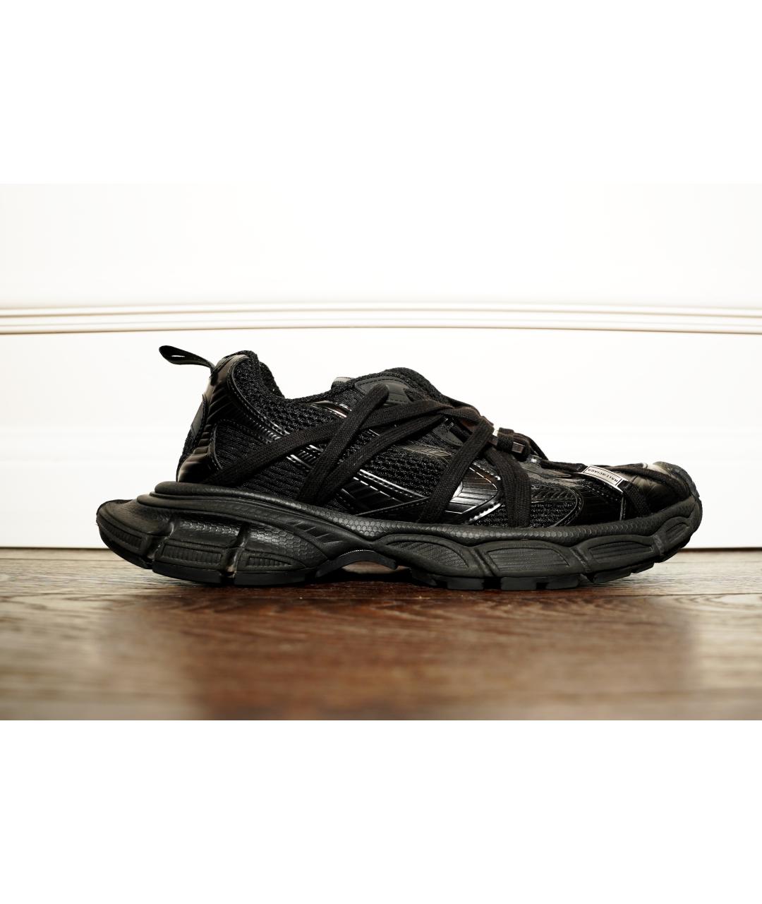 BALENCIAGA Черные синтетические низкие кроссовки / кеды, фото 4