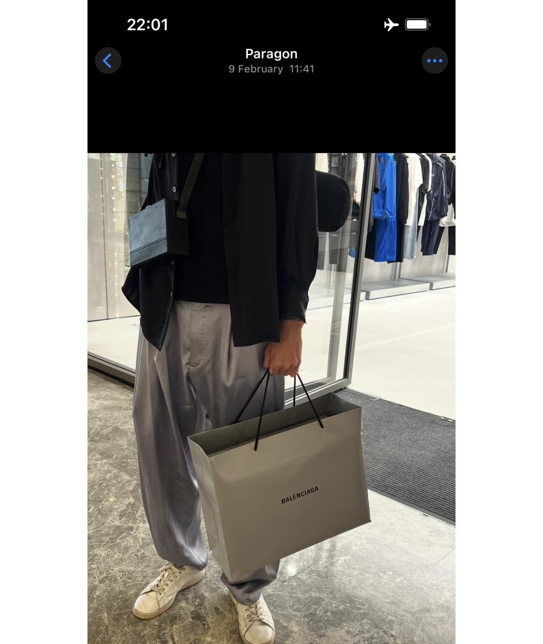 BALENCIAGA Черные синтетические низкие кроссовки / кеды, фото 7