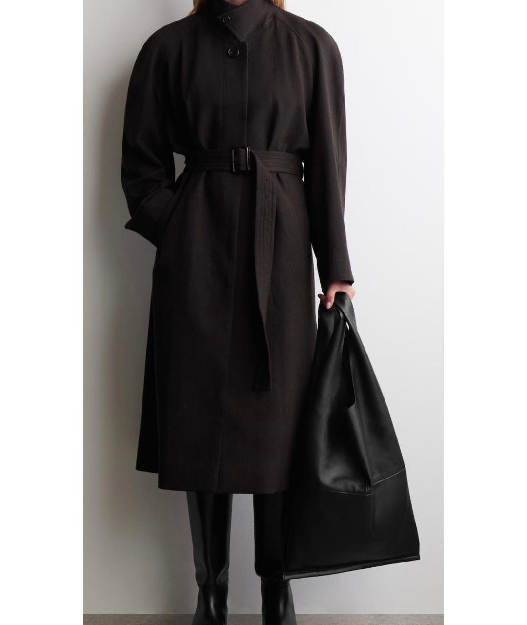 COS Черная кожаная сумка тоут, фото 4