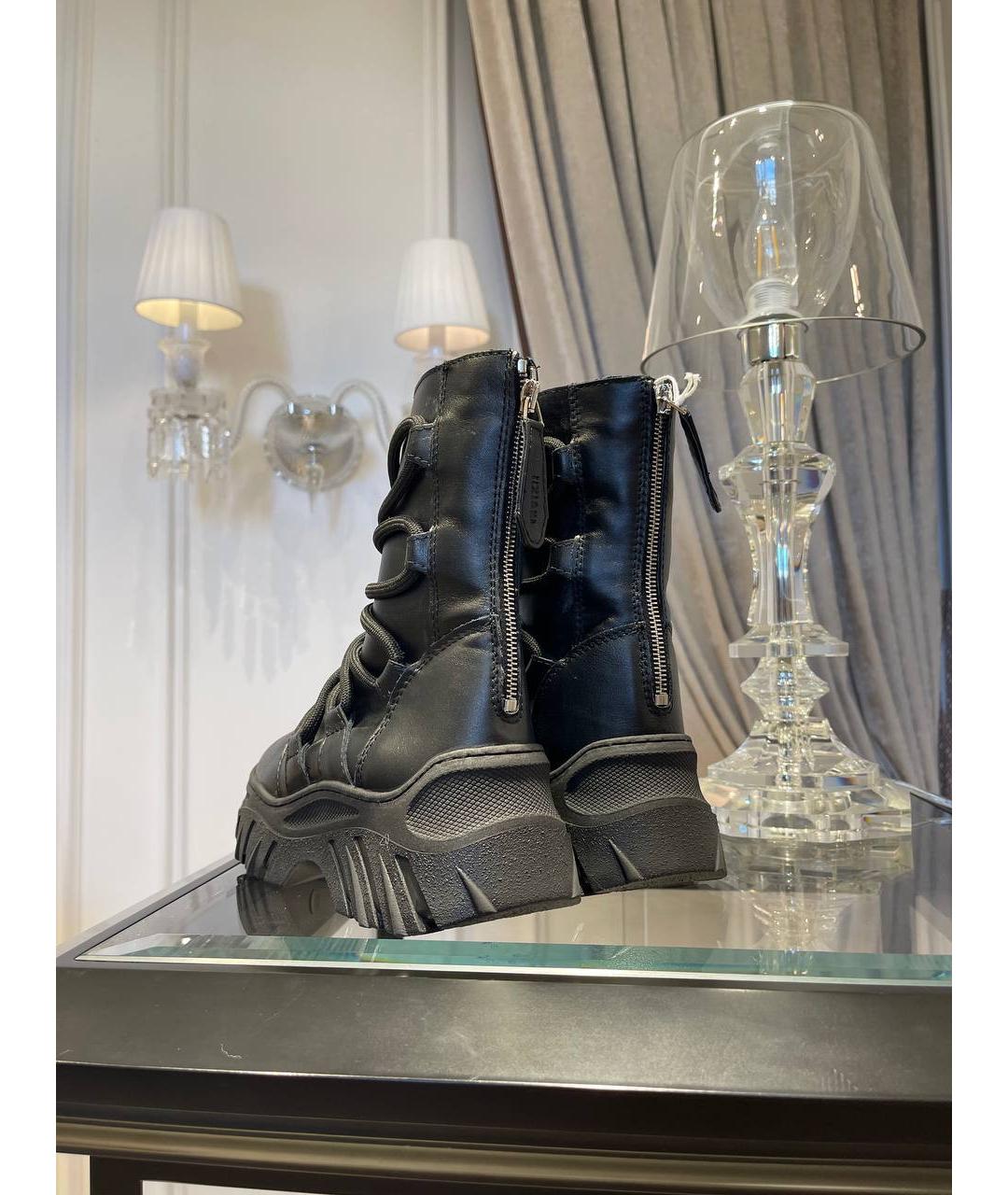 INUIKII Черные кожаные ботинки, фото 4