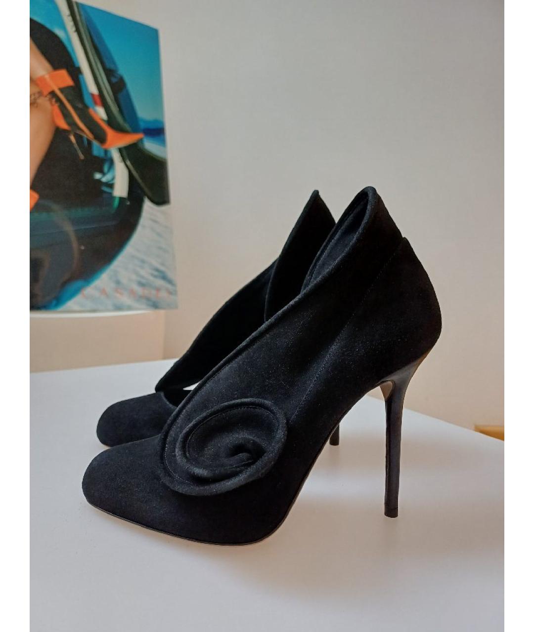 SERGIO ROSSI Черные замшевые туфли, фото 4