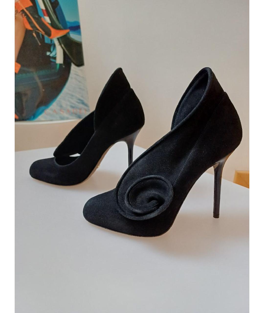 SERGIO ROSSI Черные замшевые туфли, фото 2