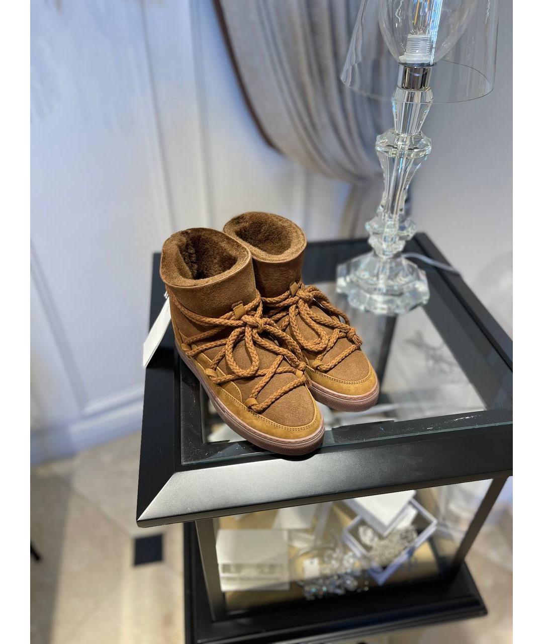 INUIKII Коричневые нубуковые ботинки, фото 3