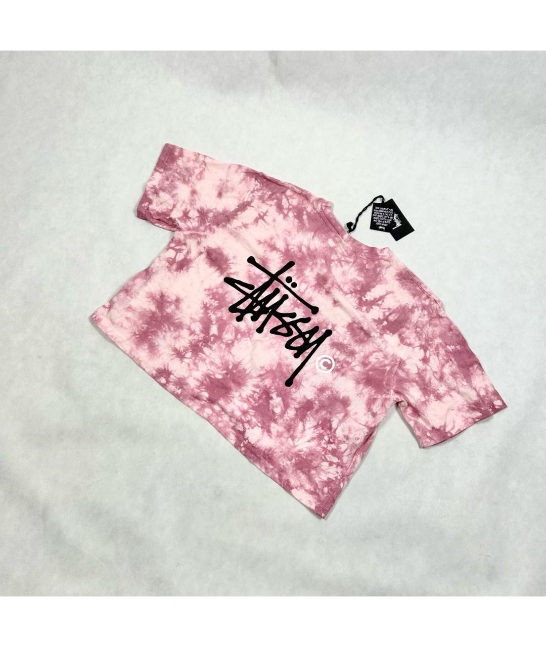 STUSSY Розовая хлопковая футболка, фото 2