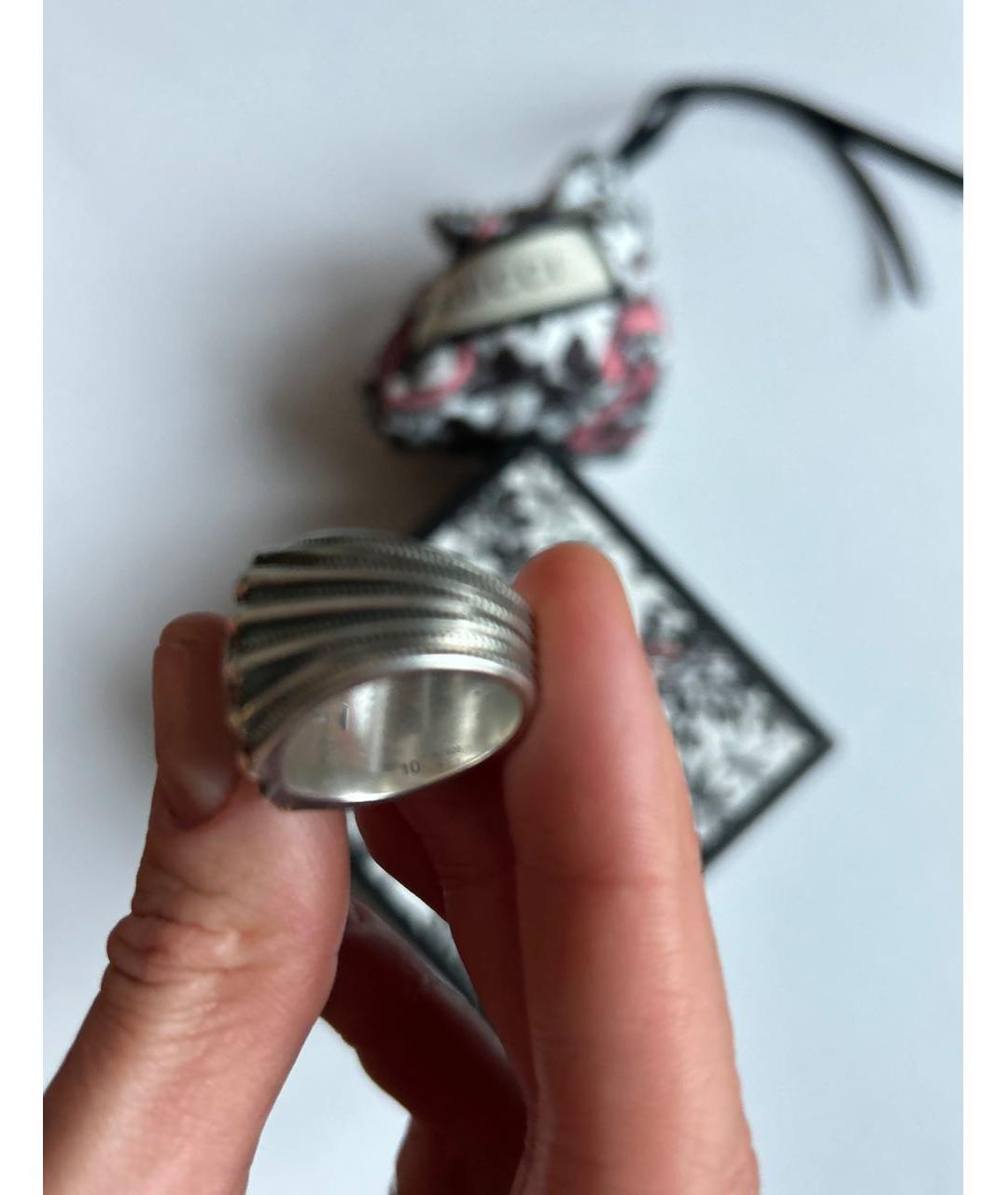 GUCCI Серебряное серебряное кольцо, фото 4