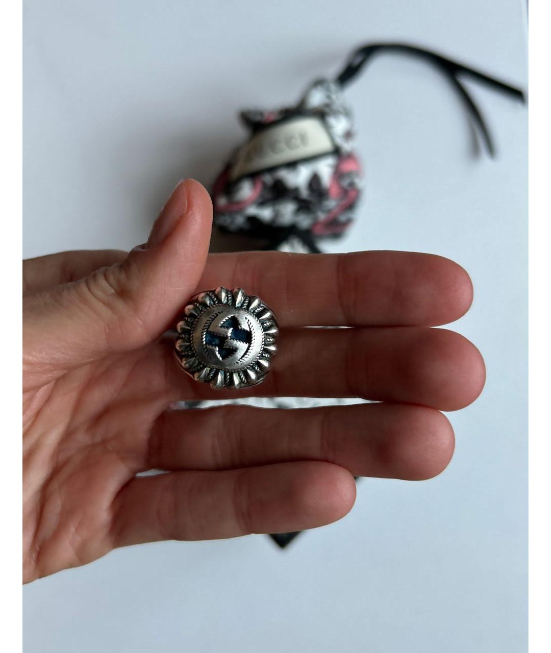 GUCCI Серебряное серебряное кольцо, фото 6