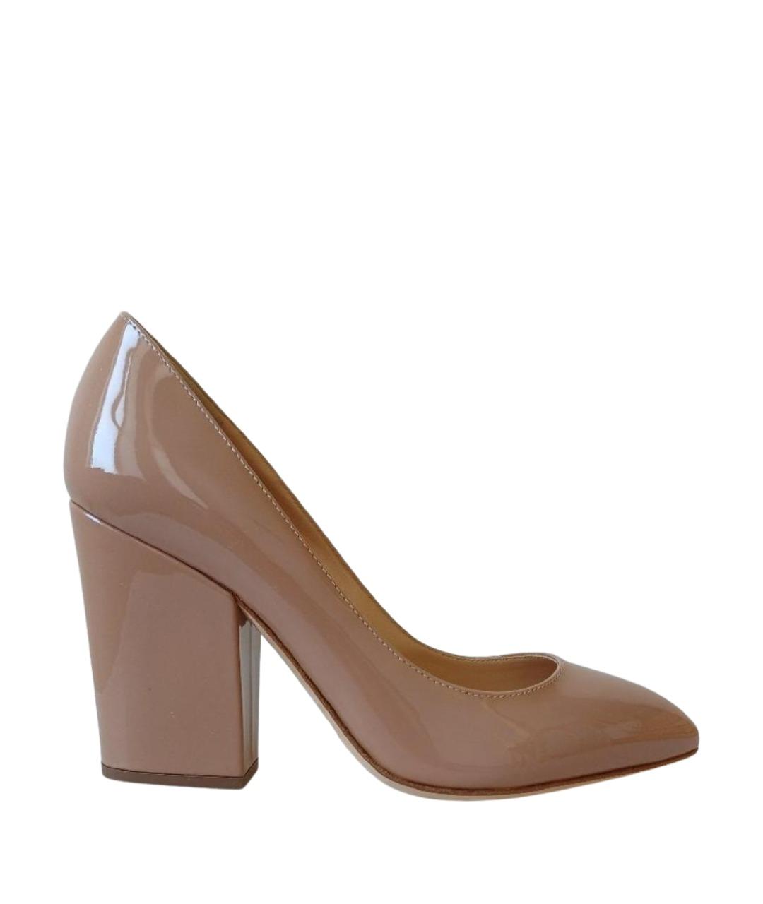 SERGIO ROSSI Бежевые туфли из лакированной кожи, фото 1