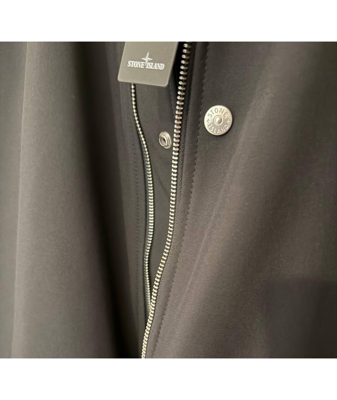 STONE ISLAND Черная хлопковая куртка, фото 3