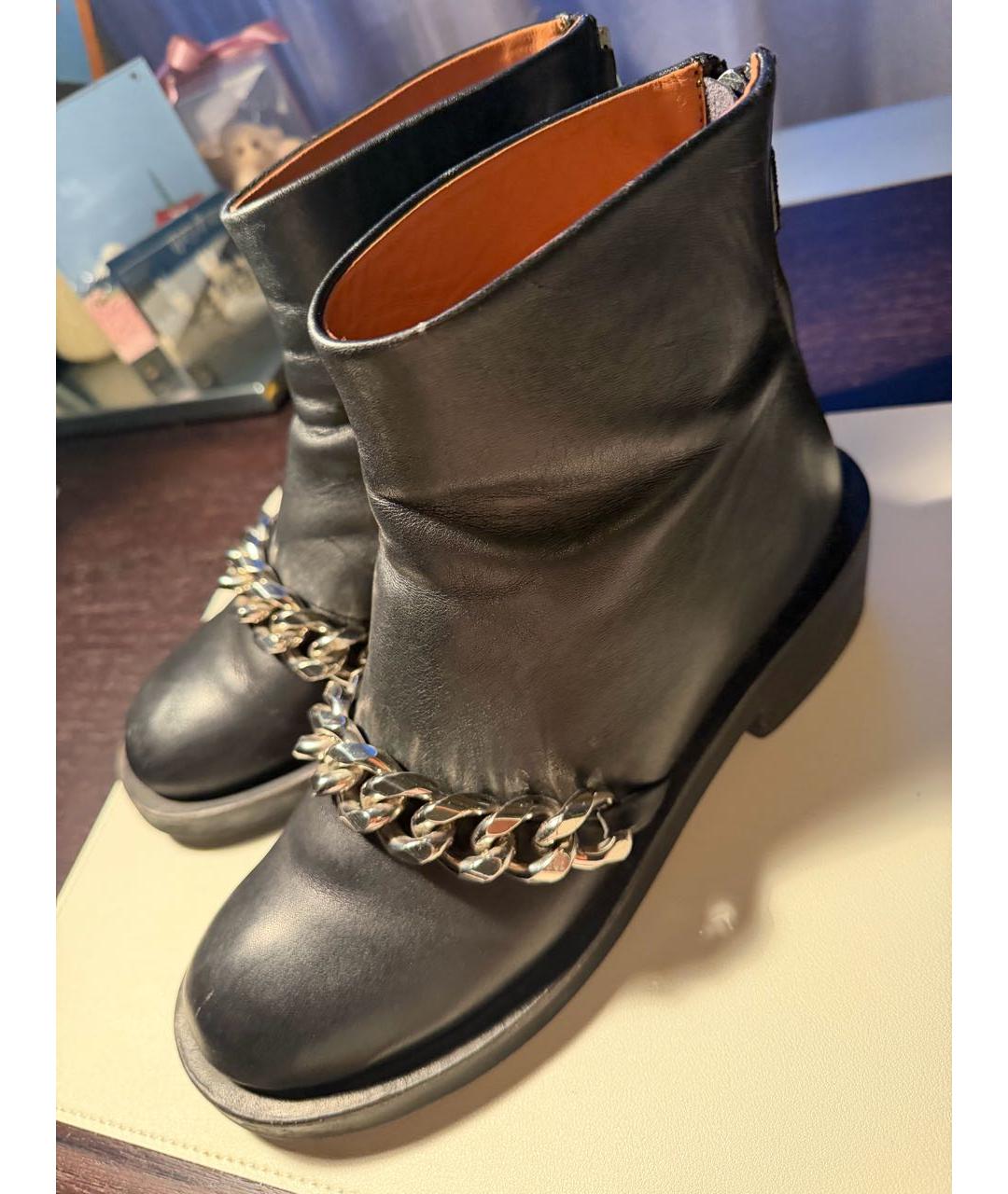GIVENCHY Черные кожаные ботинки, фото 6