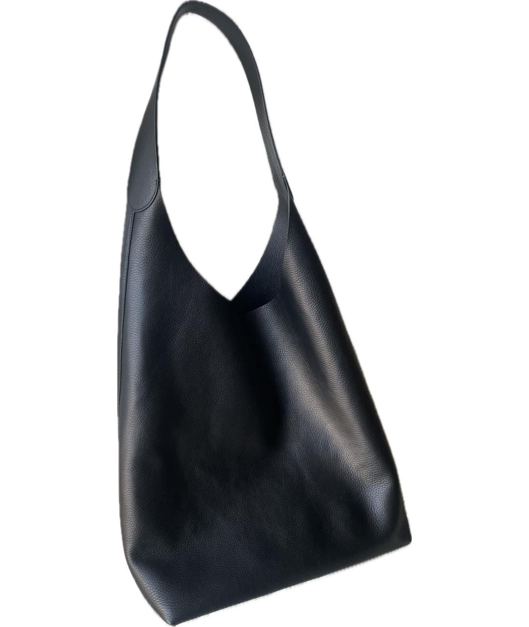 COS Черная кожаная сумка тоут, фото 1