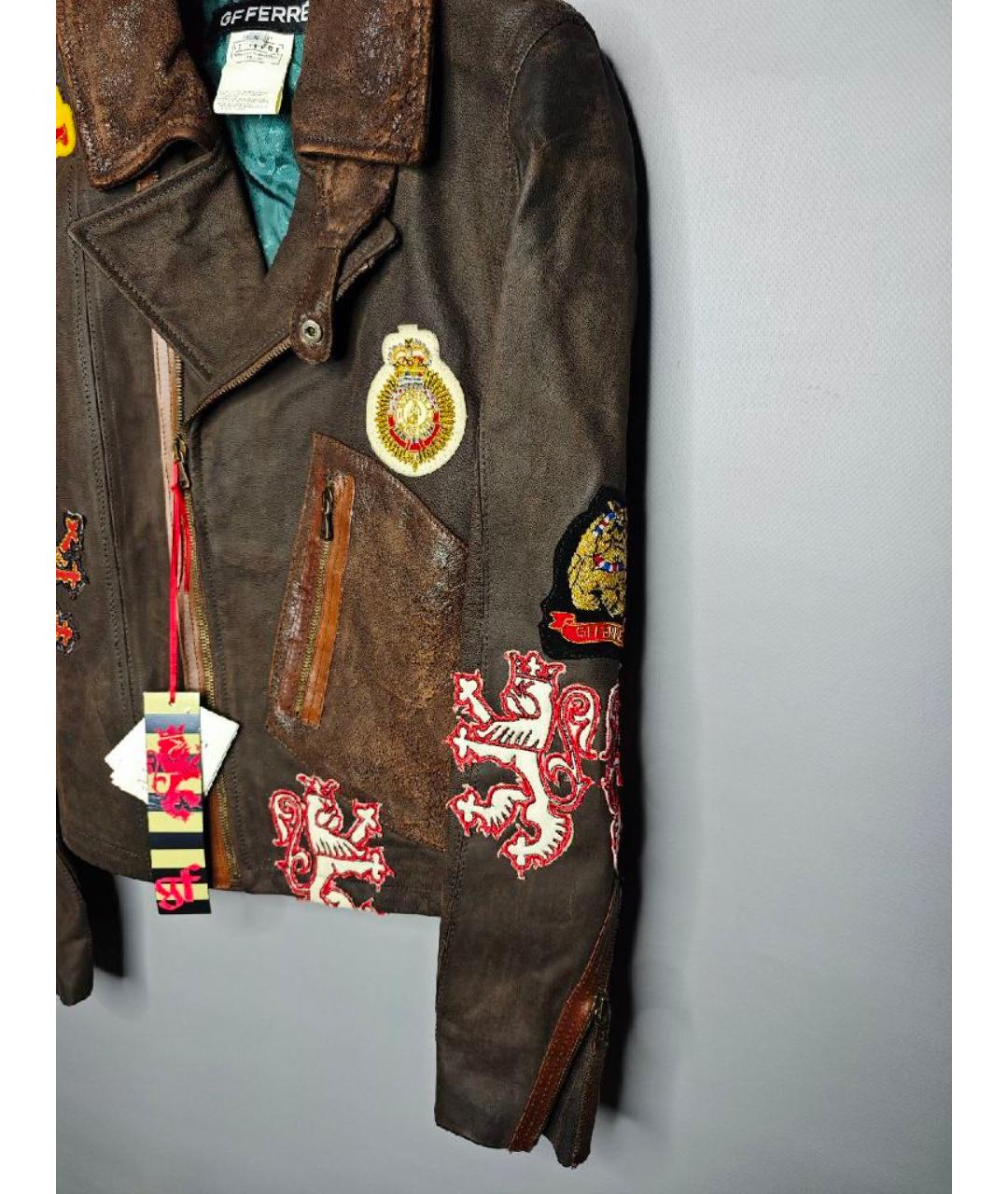 DOLCE&GABBANA Коричневая кожаная куртка, фото 6